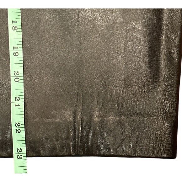 Margaret Godfrey NWT black lined leather skirt size 12 - Picture 5 of 7